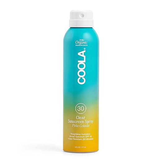 COOLA Organic Sunscreen SPF 30 Sunblock Spray, Piña Colada