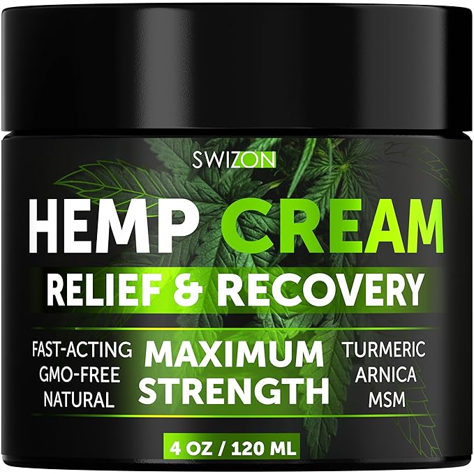 Swizon Hemp Pain Relief Cream- 4 oz