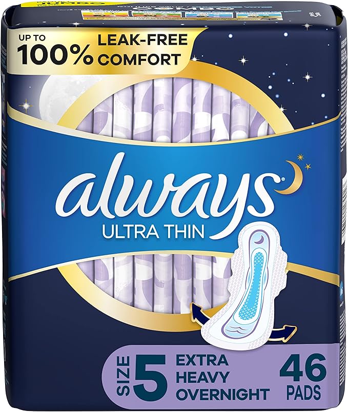 Always Ultra Thin Overnight -Size 5 - 46 count