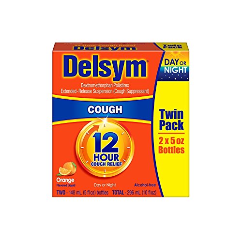 Delsym Cough Alcohol Free Suppressant- 2 pack 5 oz bottles