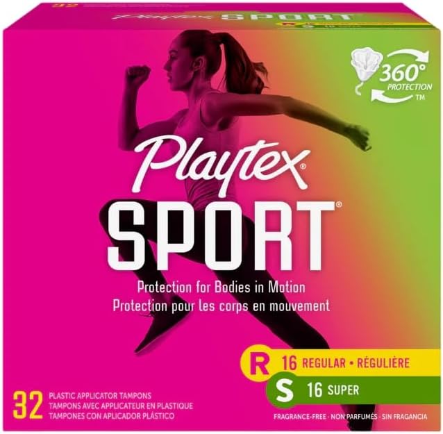 Playtex Sport Fresh Balance Tampon, Multi-pack, 32 ea (Pack of 2)