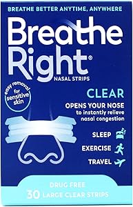 Breathe Right Nasal Strips  Clear 30 count