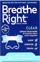 Breathe Right Nasal Strips  Clear 30 count