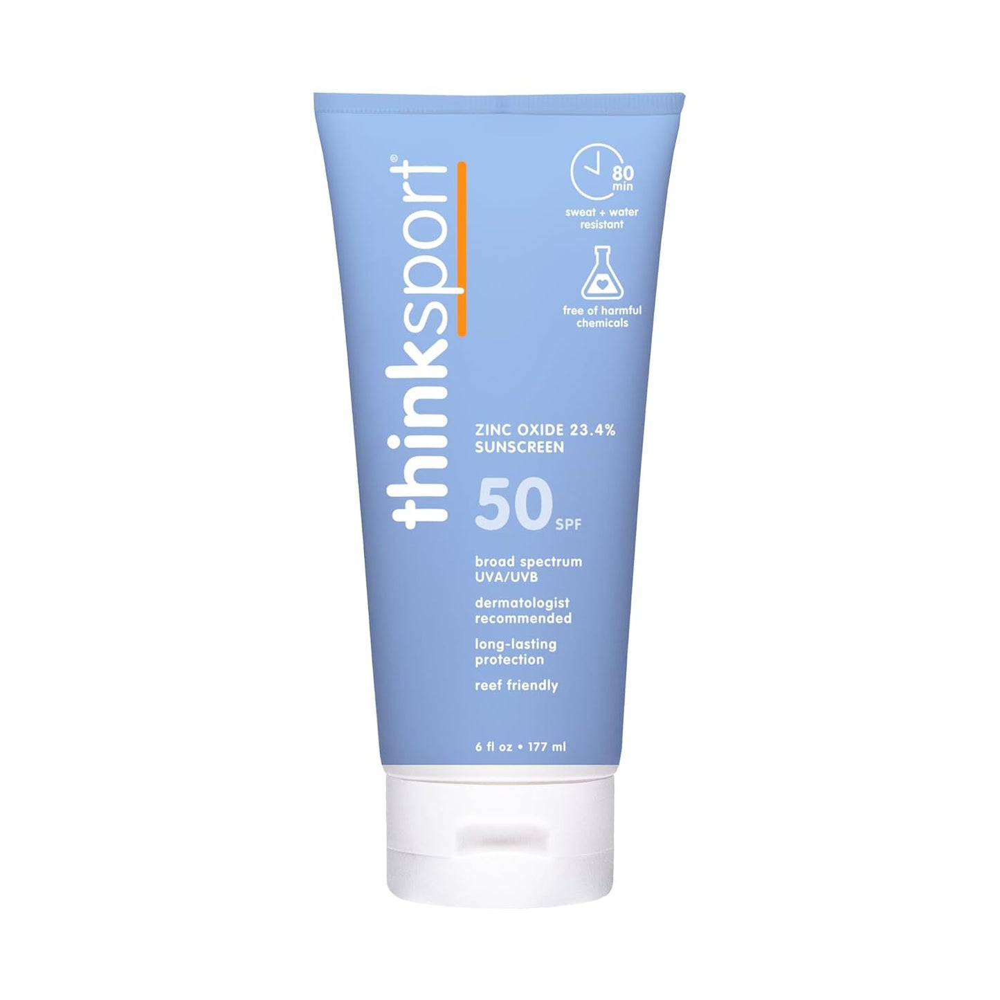 Thinksport Safe Sunscreen SPF 50+ 6 Ounce