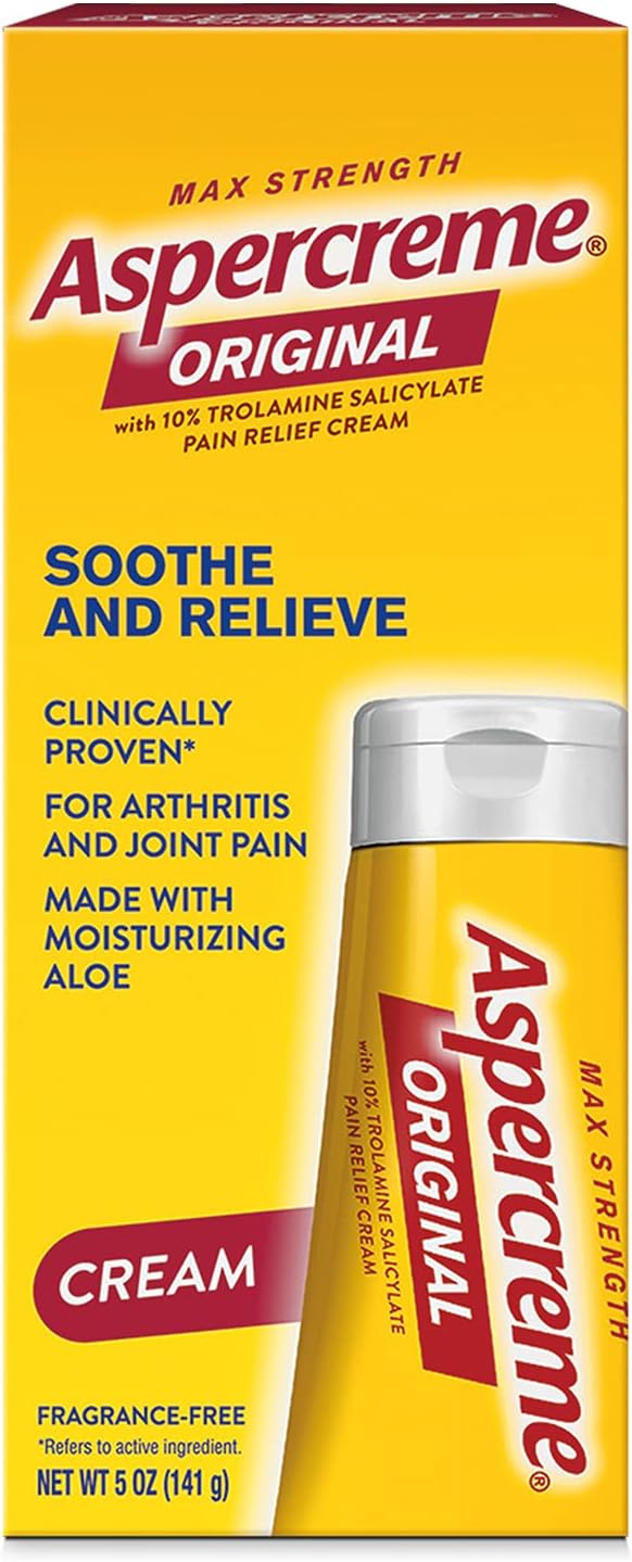 Aspercreme Maximum Strength Joint & Muscle Pain Relief Crème for Arthritis, Aloevera, 5 Oz