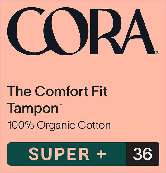 Cora Organic Tampons - Super Plus 36 ct