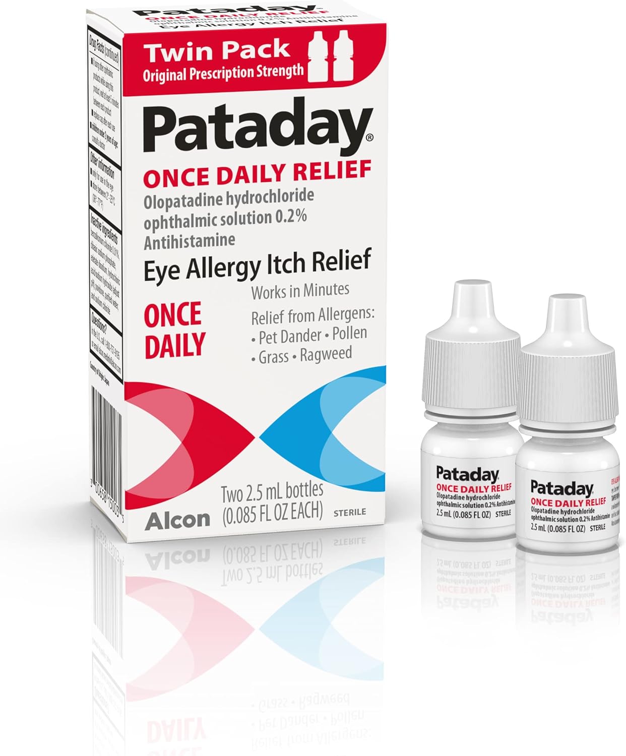 Pataday Once Daily Relief Allergy Eye Drops 2.5 ml (Pack of 2)