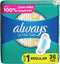 Always Ultra Thin Pads with Wings - Size 1 - 72 count