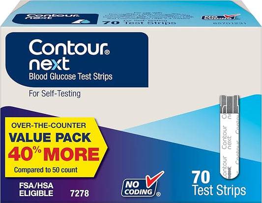 Ascensia Contour Next Blood Glucose Test Strips- 70 count