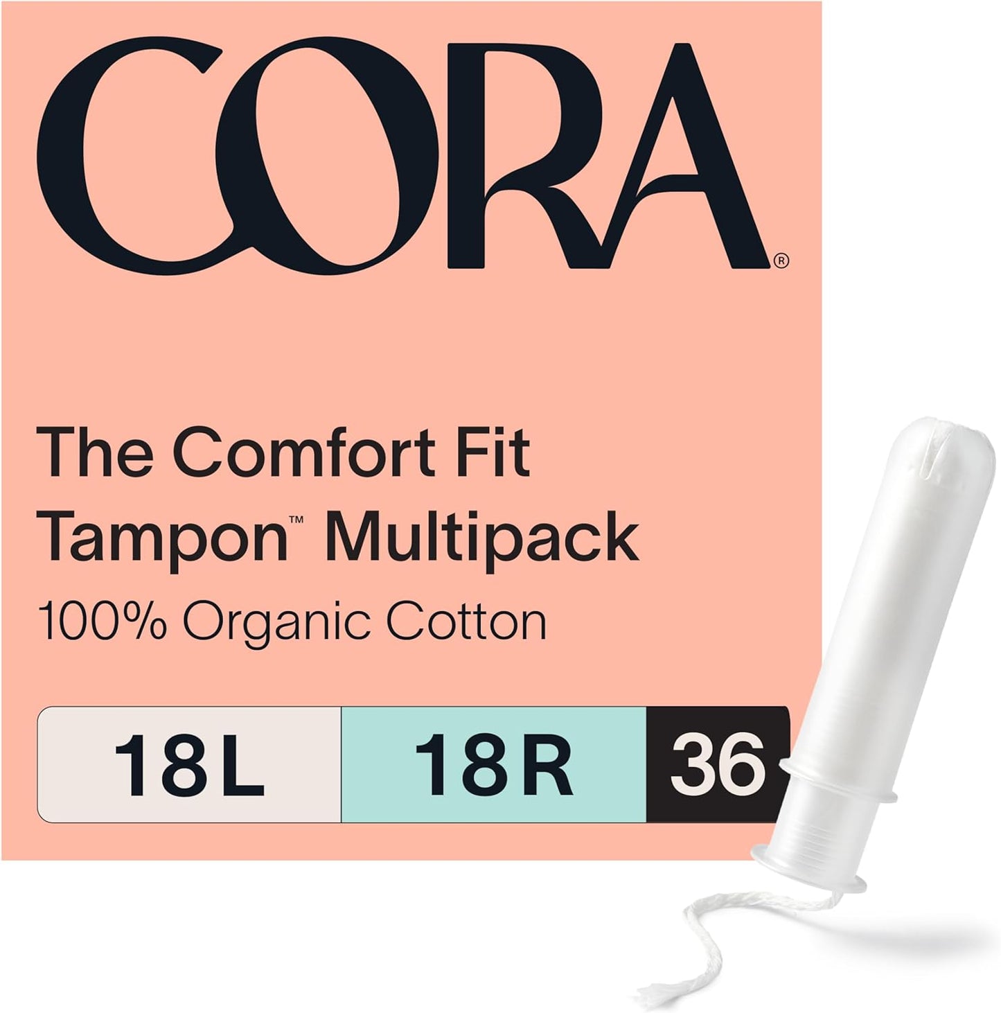 Cora Organic Tampons Variety Pack-L/R