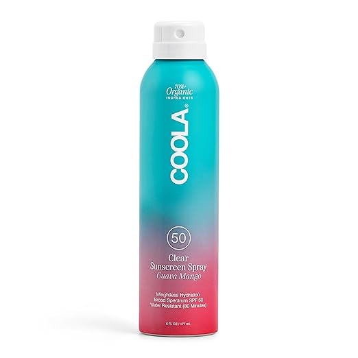 COOLA Organic Sunscreen SPF 50 Sunblock Spray, Guava Mango