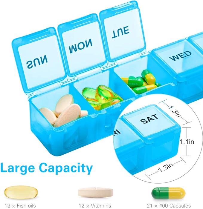 BUG HULL Extra Large Pill Organizer For Travel