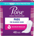 Poise Incontinence Pads - Maximum 5 - 48 count