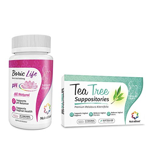 NutraBlast Boric Acid and Tea Tree Oil Vaginal Suppositories