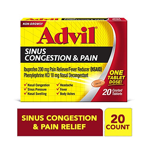 Advil Sinus Congestion And Pain Relief Tablets - 20 Count