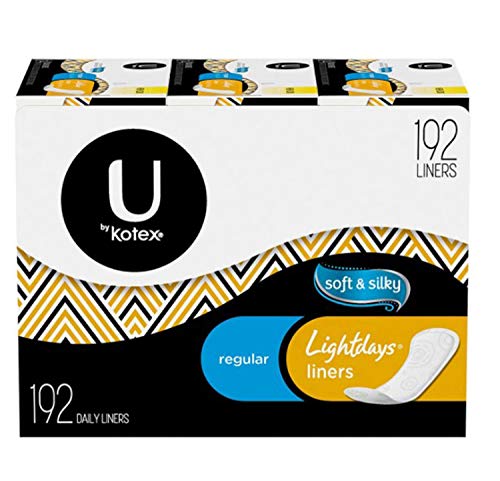 Kotex Lightdays Liners Regular, Soft and Silky- 192 Count