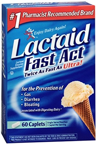 Lactaid Fast Act 60 Caplets- Pack of 2