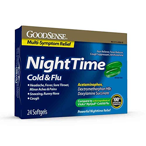 GoodSense Nighttime Cold & Flu Softgels -  24 count