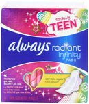 Always Totally Teen Always Radiant Infinity Pads - Size 1 - 14 count