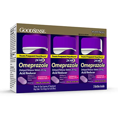 GoodSense Omeprazole Delayed Release Tablets 20 Mg- Pack of 3