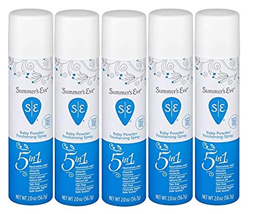 Summer's Eve Baby Powder Freshening Spray- 5 pack