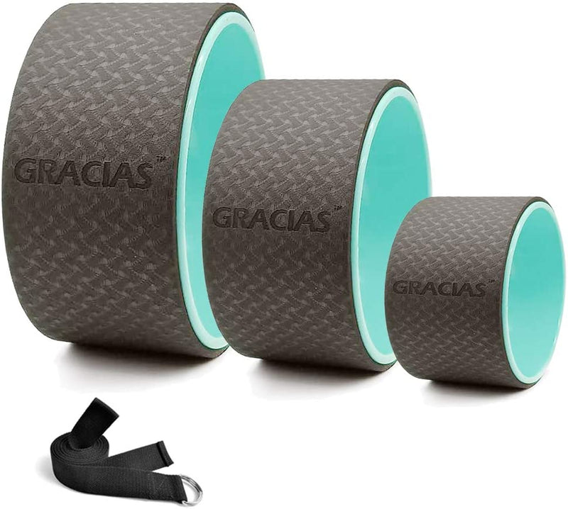 Yoga Wheel/Roller Set, (3 Pack, 13, 10, 6 inch)