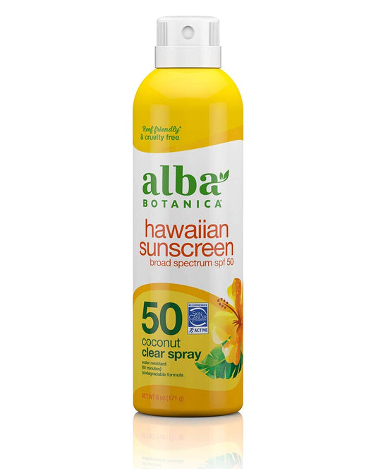 Alba Botanica Sunscreen Spray With Coconut Oil - SPF 50 6oz