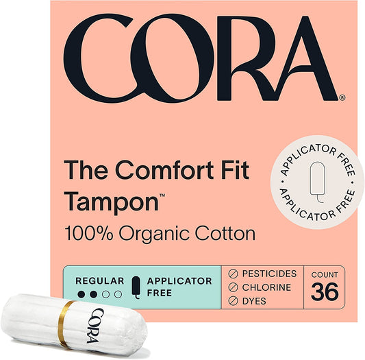 Cora Organic Tampons- Regular 36 count