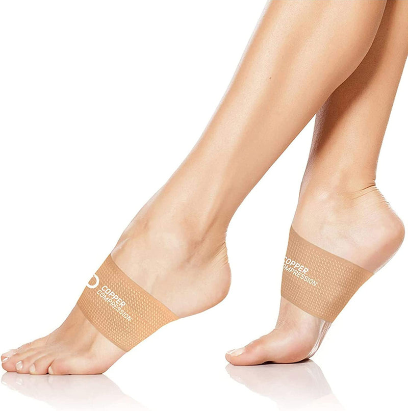 Copper Compression Arch Plantar Fasciitis Brace Sleeves