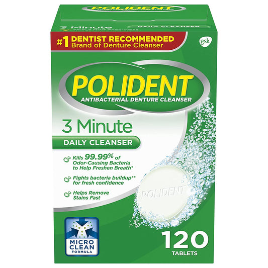 Polident Denture Cleaning Tablets- 120 count