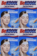 Be Koool Cooling Relief for Migraine, Soft Gel Sheets, 4 Sheets (Pack of 4)