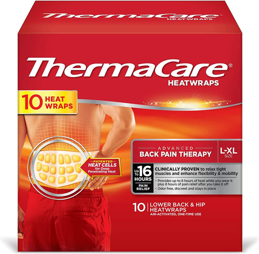 ThermaCare Advanced Back Pain Heat Wraps L/XL 10 count